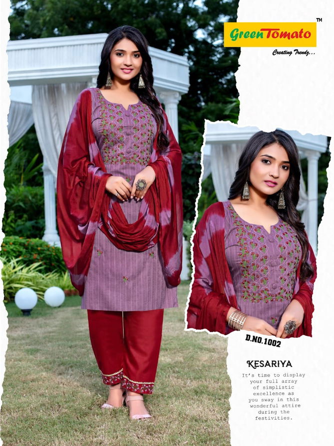 Kesariya By Green Tomato Designer Salwar Suits Catalog